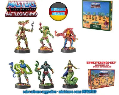 MASTERS OF THE UNIVERSE BATTLEGROUND - WAVE 8: SNAKE MEN FACTION - DEUTSCHE EDITION