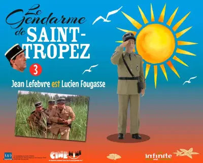 LE GENDARME DE SAINT-TROPEZ #3 JEAN LEFEBVRE EST LUCIEN FOUGASSE CINE-MINI PVC