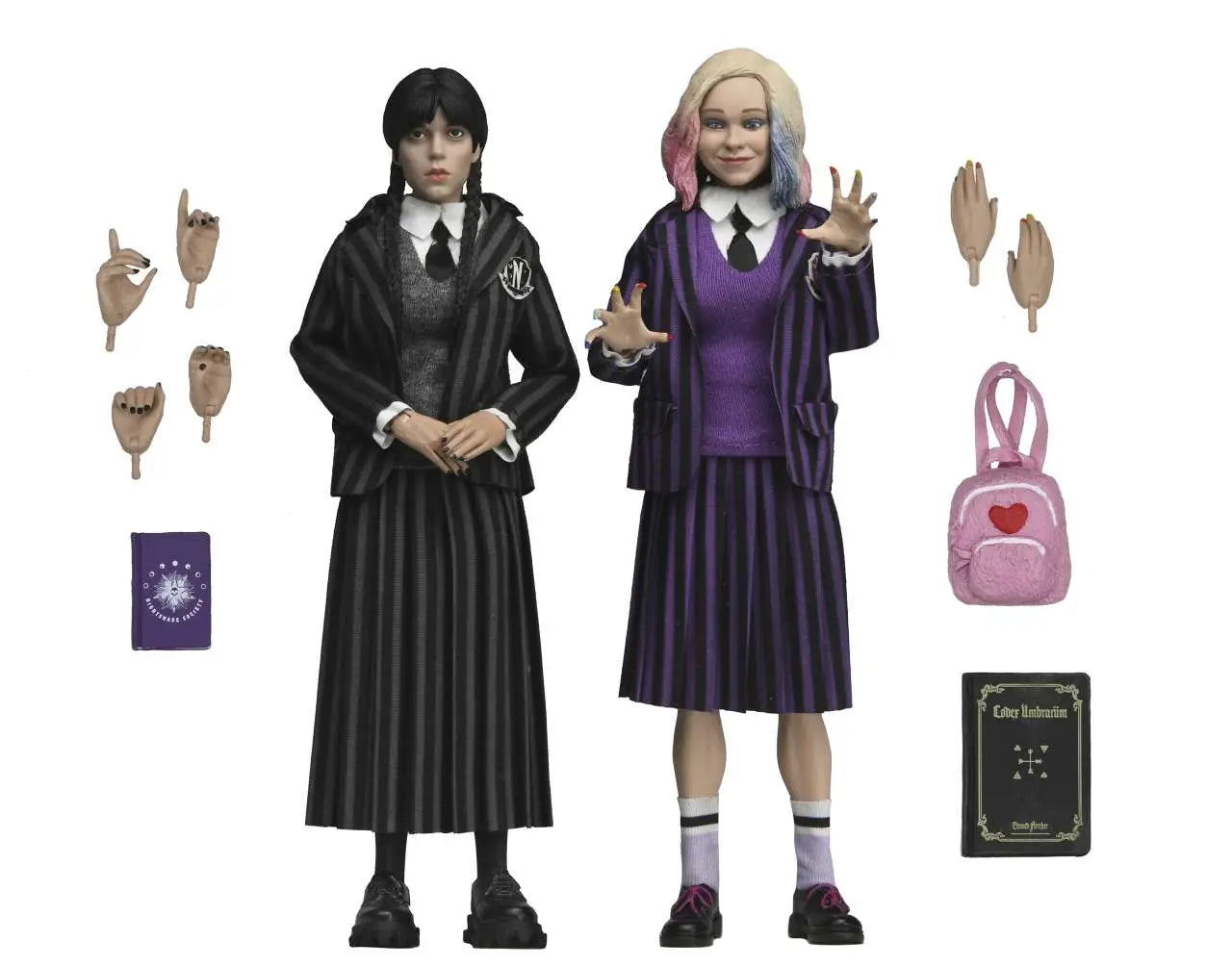 WEDNESDAY ENID & WEDNESDAY NEVERMORE UNIFORM 2-PACK CLOTHED AF