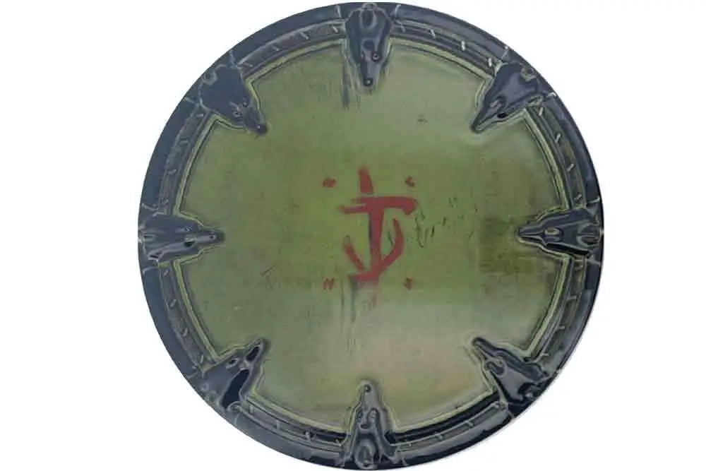 DOOM: THE DARK AGES SAW SHIELD MEDALLION AND ART CARD
