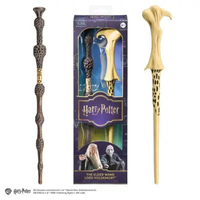 HARRY POTTER THE ELDER AND LORD VOLDEMORT ROLE PLAY PVC 2 PACK WANDS
