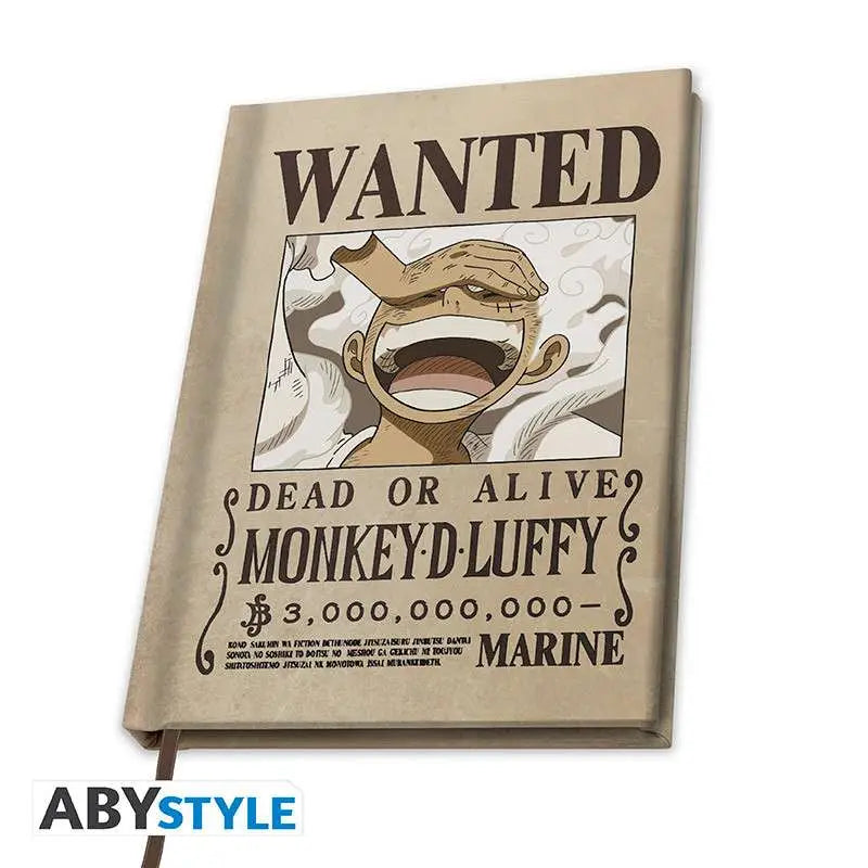 ONE PIECE WANTED LUFFY WANO NOTEBOOK A5