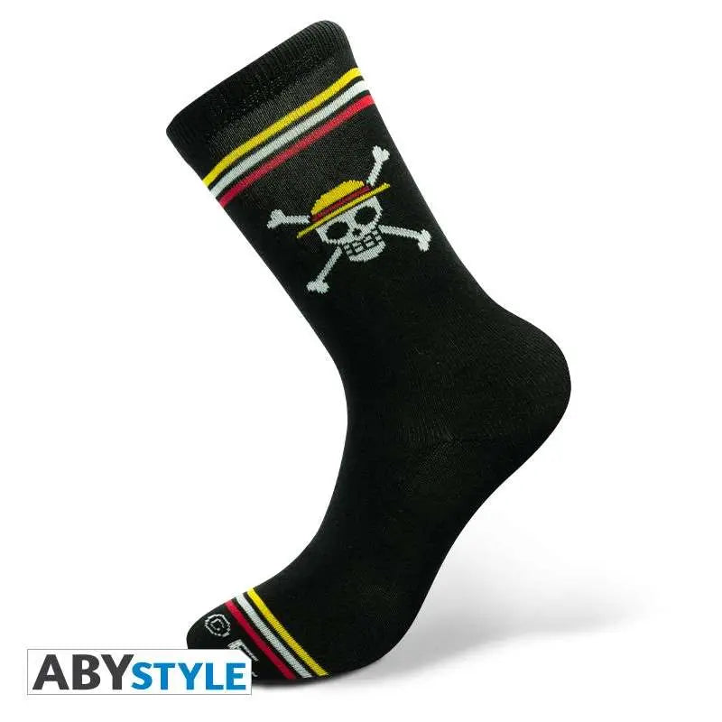 ONE PIECE SKULL SOCKS BLACK