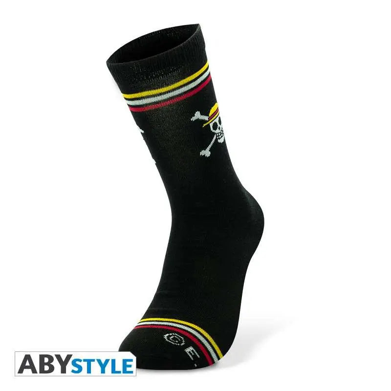 ONE PIECE SKULL SOCKS BLACK