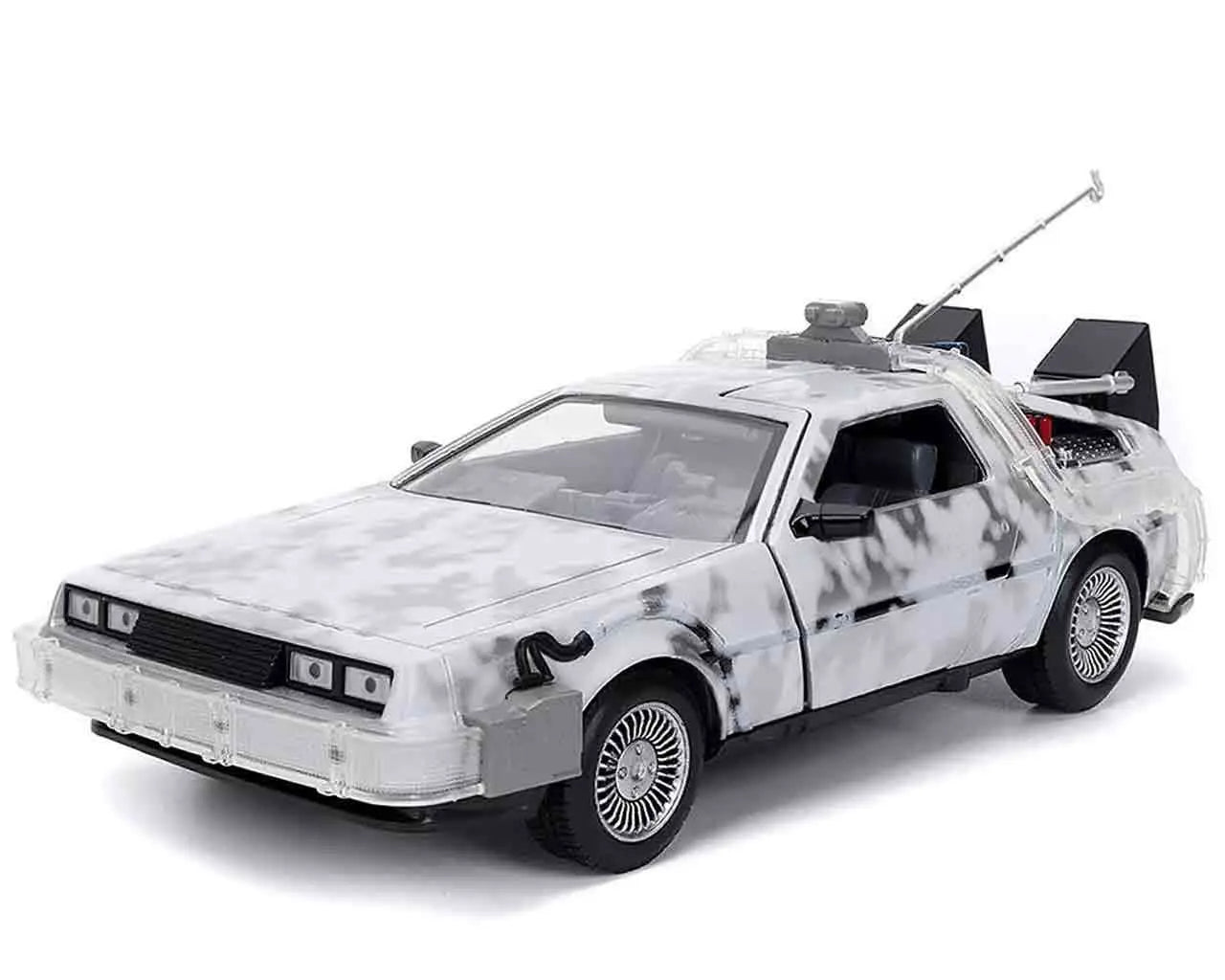 BACK TO THE FUTURE PART I - 1982 DE LOREAN DMC 12 WITH FROST EFFECT - 1:24 DIE-CAST MODEL LIMITED EDITION