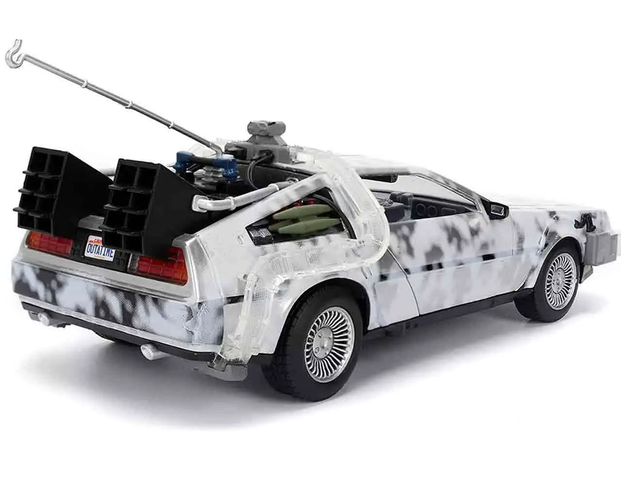 BACK TO THE FUTURE PART I - 1982 DE LOREAN DMC 12 WITH FROST EFFECT - 1:24 DIE-CAST MODEL LIMITED EDITION