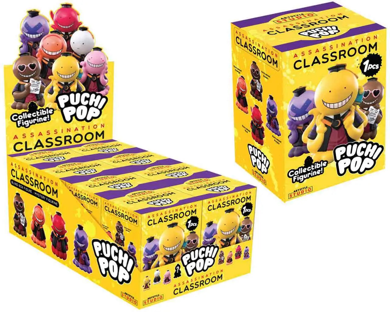 ASSASSINATION CLASSROOM - FIGURINE PUCHIPOP - BLIND BOXES DISPLAY (8)
