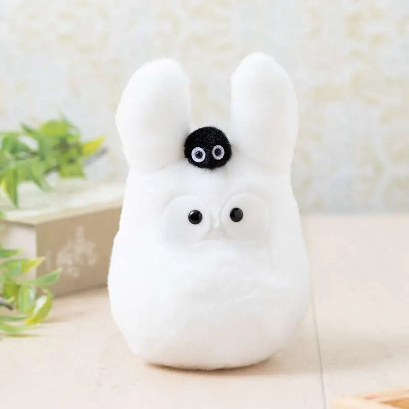 MY NEIGHBOR TOTORO WHITE TOTORO WITH SUSUWATARI BEANBAG PLUSH