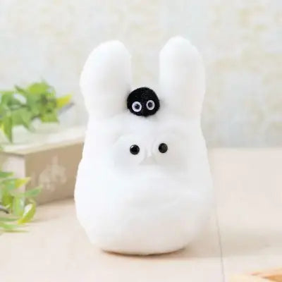 MY NEIGHBOR TOTORO WHITE TOTORO WITH SUSUWATARI BEANBAG PLUSH