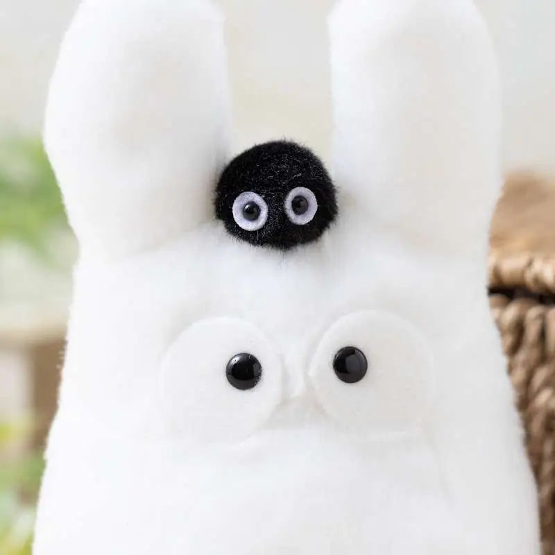 MY NEIGHBOR TOTORO WHITE TOTORO WITH SUSUWATARI BEANBAG PLUSH
