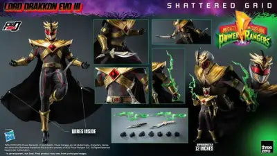 MMPR SHATTERED GRID LORD DRAKKON EVO III 1/6 AF