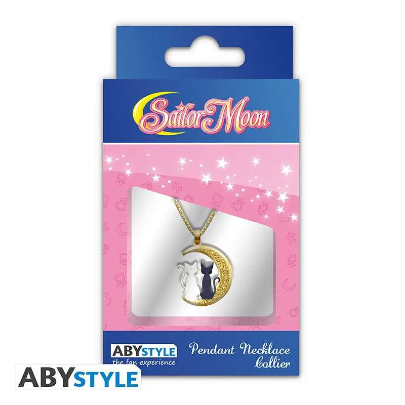 SAILOR MOON CATS ON THE MOON PENDANT NECKLACE