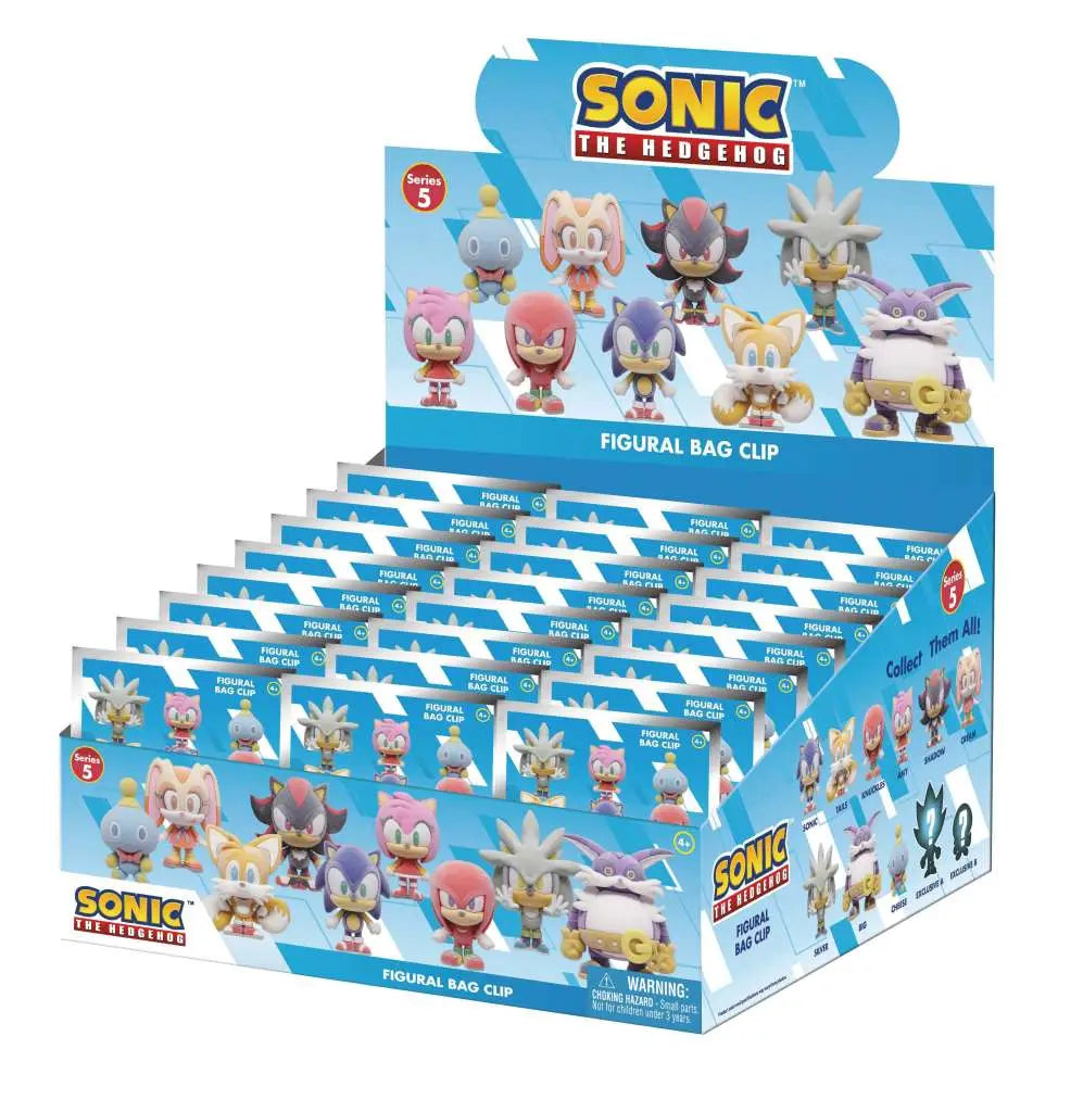 SONIC S5 FLOCKED! BAG CLIP BLIND BOX DISPLAY (24)