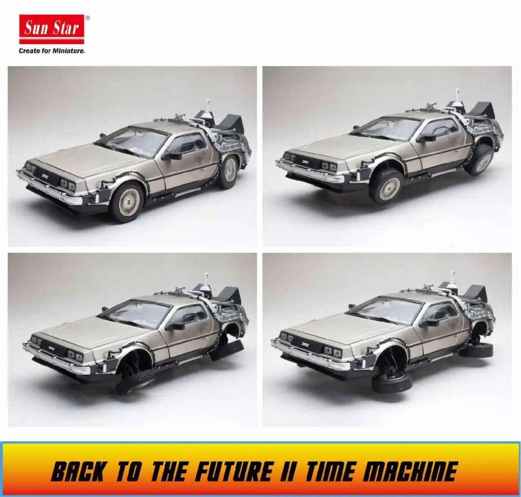 BACK TO THE FUTURE 2 DE LOREAN DIE-CAST 1:18 SCALE MODEL