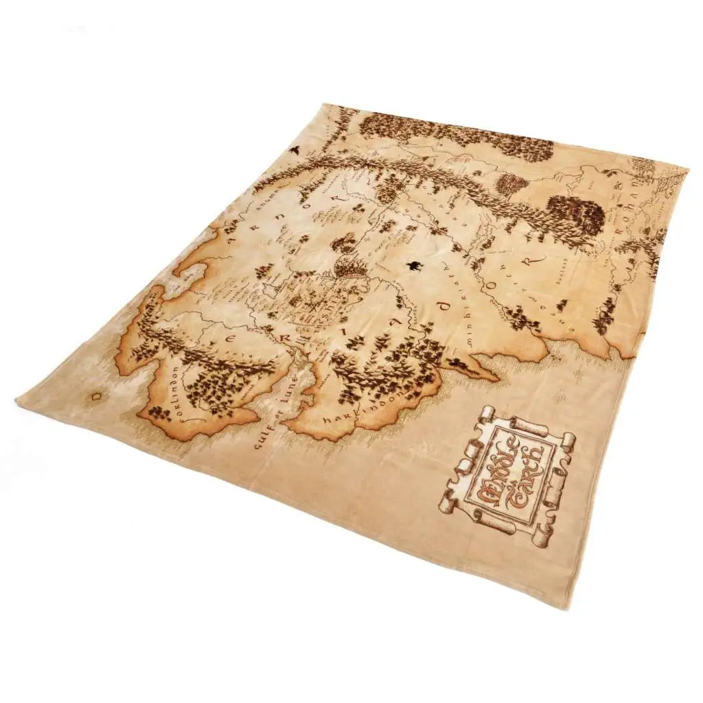 THE LORD OF THE RINGS MIDDLEEARTH MAP COZY BLANKET