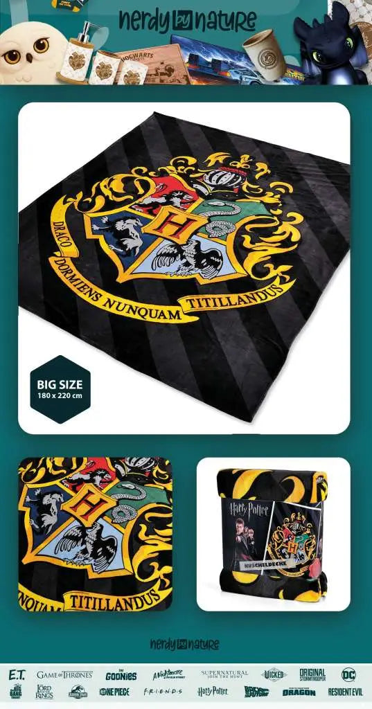 HARRY POTTER HOGWARTS CREST COZY BLANKET