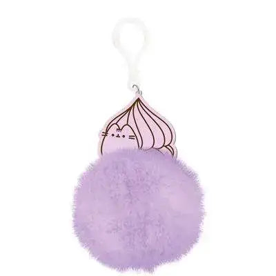 PUSHEEN LAVENDER POM POM KEYCHAIN