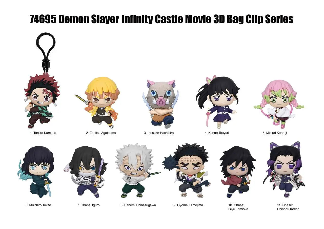 DEMON SLAYER MOVIE INFINITY CASTLE BAG CLIP BLIND BOX DISPLAY (24)