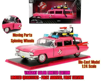 GHOSTBUSTERS - ECTO-1 PINK VARIANT - LIMITED EDITION - 1:24 DIE-CAST MODEL