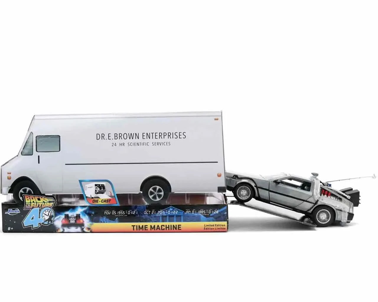 BACK TO THE FUTURE PART I - 1982 DE LOREAN DMC 12 -  40TH ANNIVERSARY LIMITED EDITION 1:24 DIE-CAST MODEL