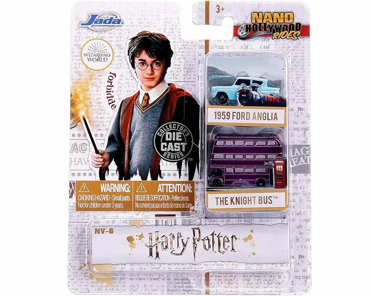 HARRY POTTER – FORD ANGLIA & KNIGHT BUS – 2 VEHICLES SET - DIE-CAST NANO MODELS