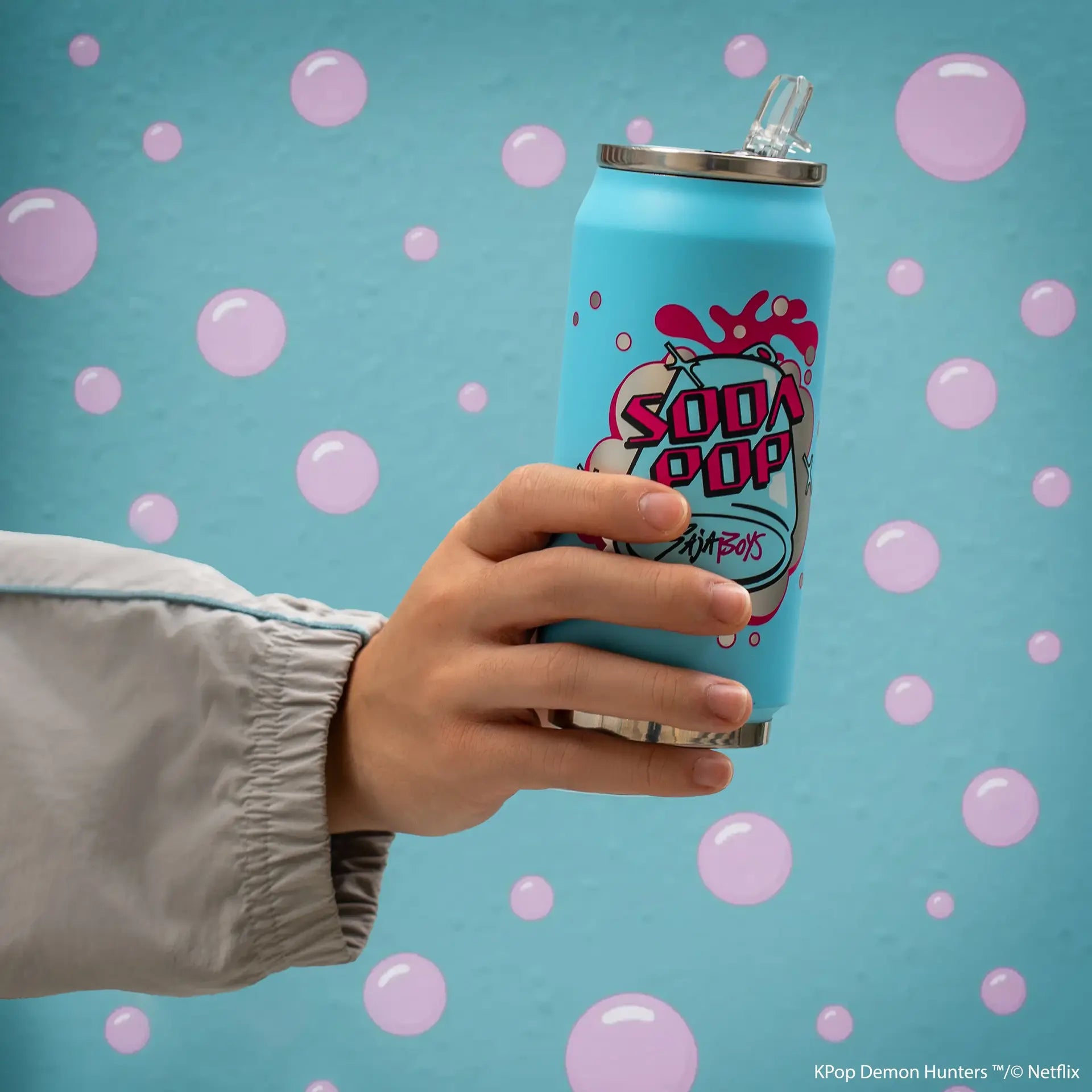 KPOP DEMON HUNTERS SAJA BOYS SODA POP CAN THERMAL MUG