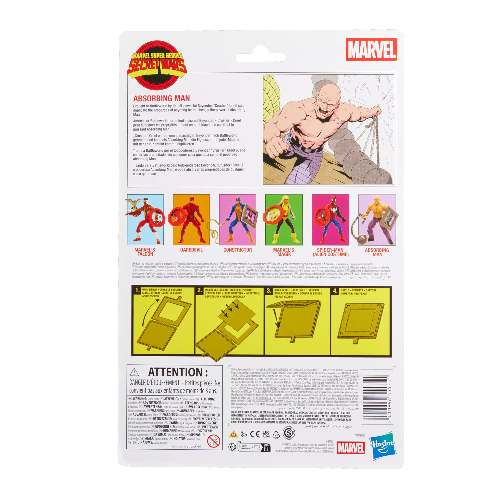 MARVEL LEGENDS SECRET WARS ABSORBING MAN ACTION FIGURE