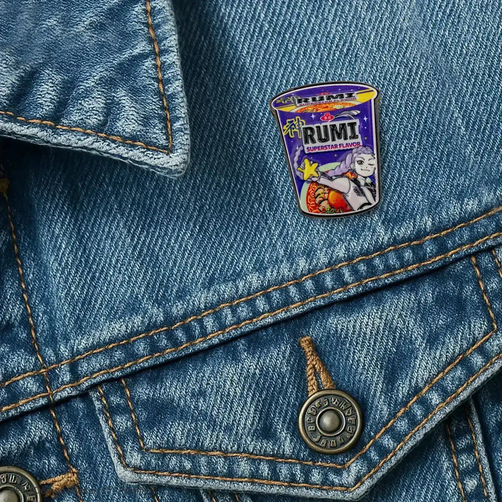 KPOP DEMON HUNTERS RUMI SUPERSTAR FLAVOR NOODLES PIN