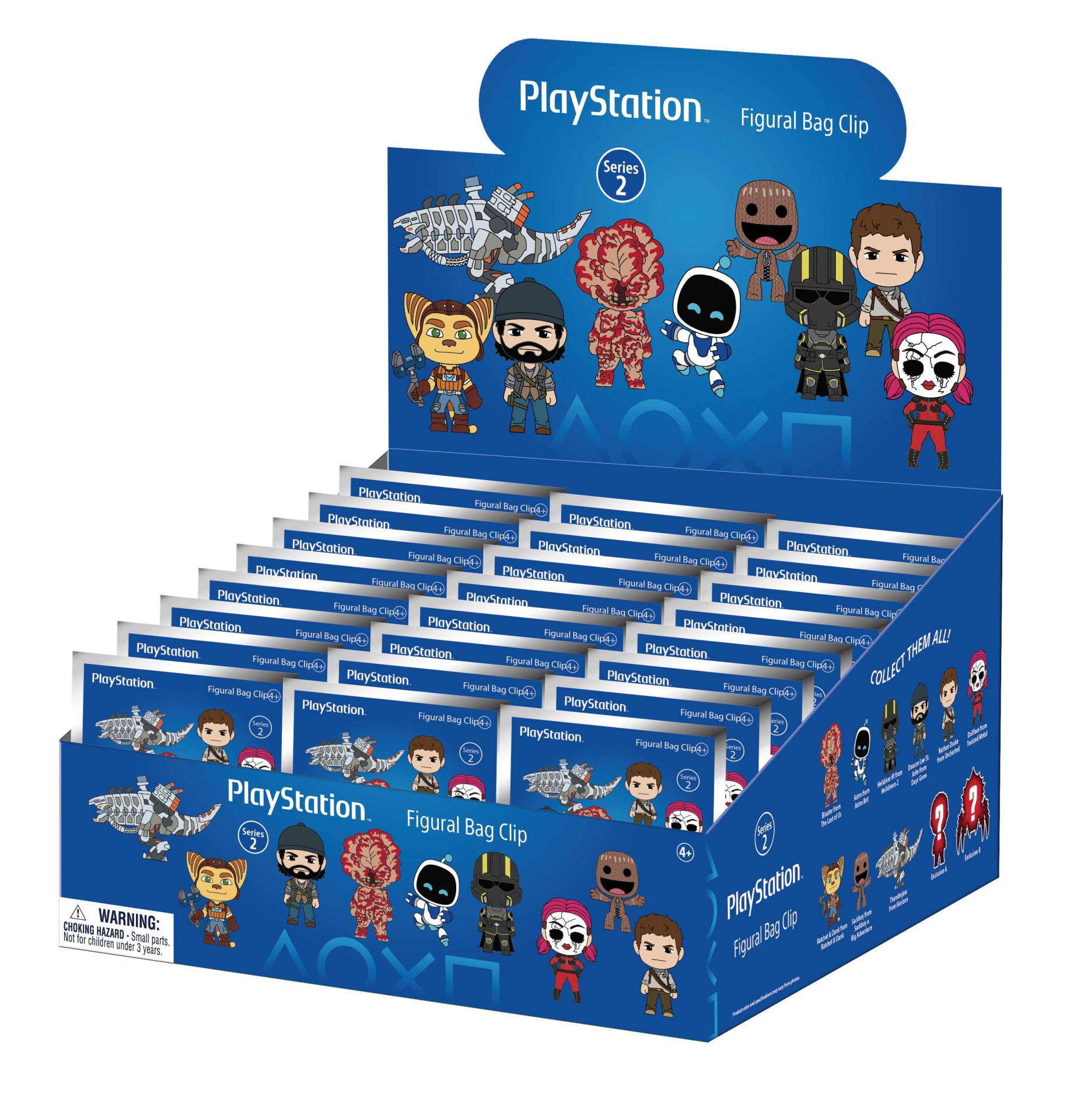 PLAYSTATION SERIES 2 BAG CLIP BLIND BOX DISPLAY (24)