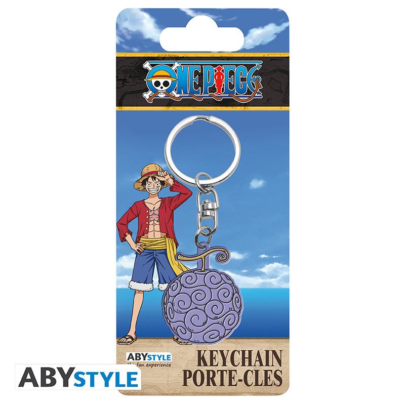 ONE PIECE GUM GUM DEVIL FRUIT PVC KEYCHAIN