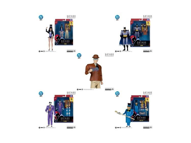 DC DIRECT BATMAN ANIMATED BUILD-A-FIGURE WAVE 7 ACTION FIGURE SET (6)