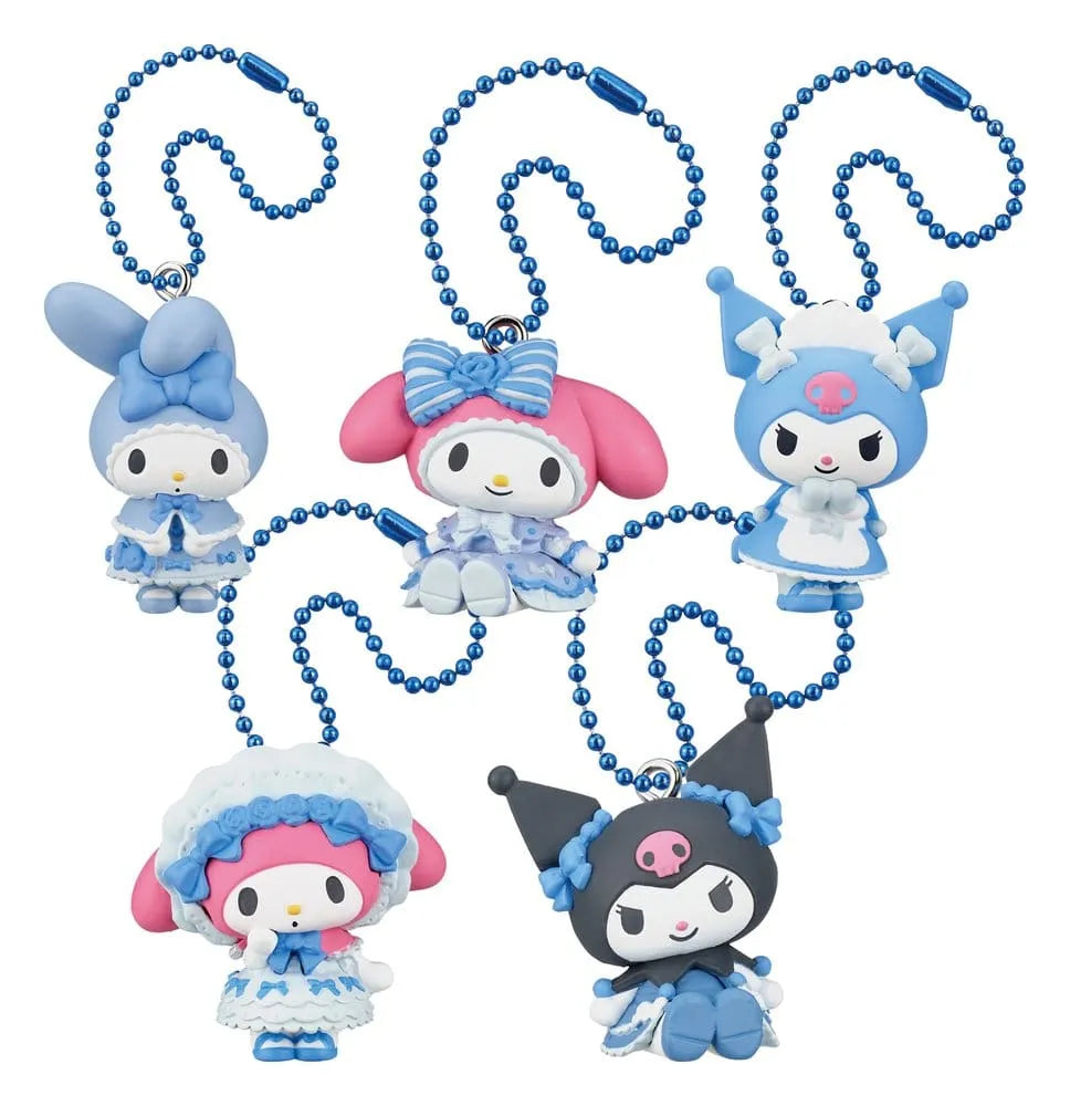 MY MELODY & KUROMI TWINCHEES SWEET LOLITA FIGURINE DANGLER - LIGHT BLUE DRESS VER. DISPLAY (24)