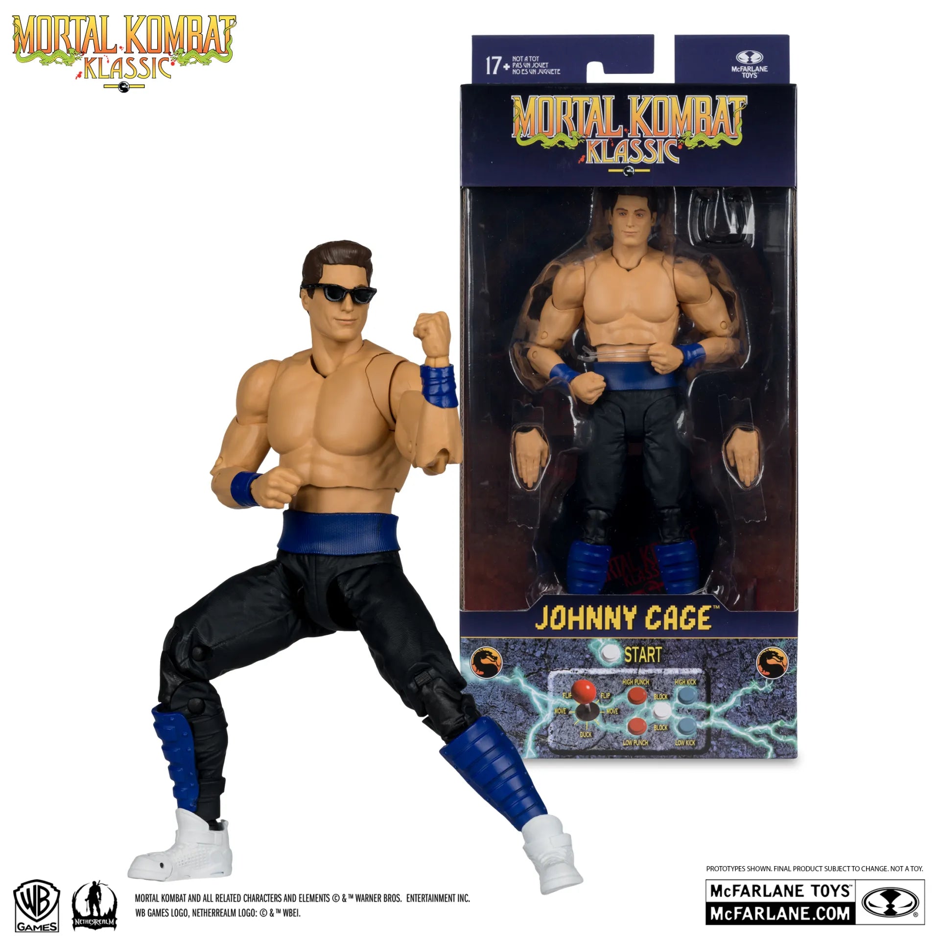 MORTAL KOMBAT KLASSICS  7INCH  WAVE 4 JOHNNY CAGE ACTION FIGURE