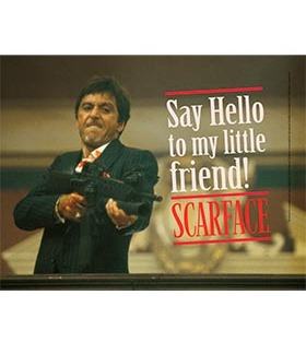 SCARFACE SAY HELLO 40x30 CM GLASS POSTER