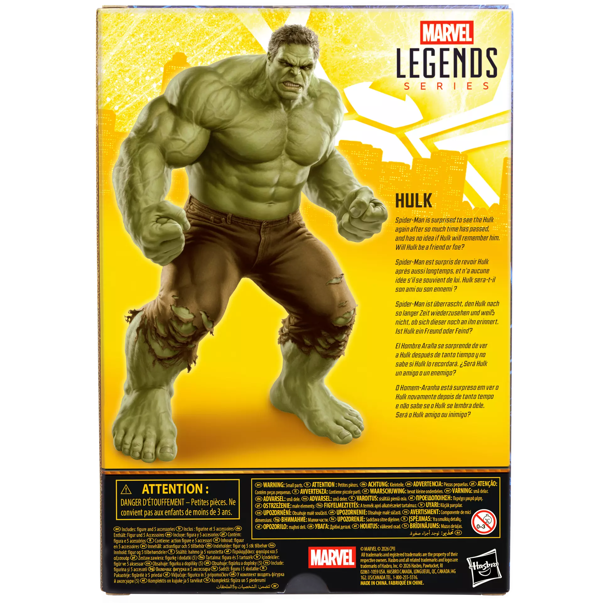 MARVEL LEGENDS SPIDER-MAN BRAND NEW DAY HULK ACTION FIGURE