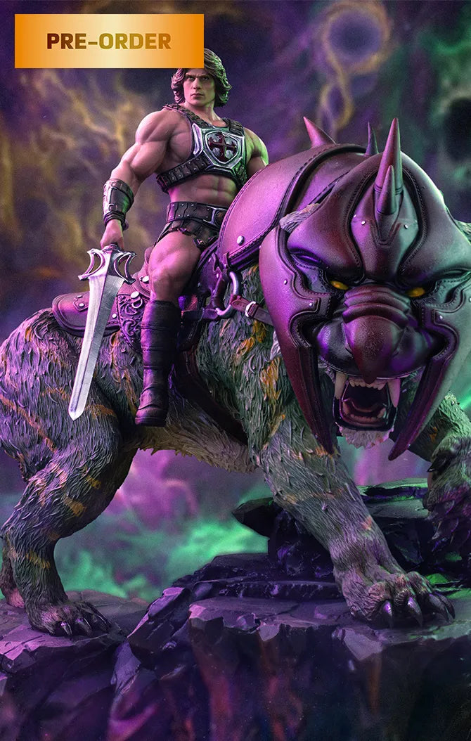 MASTERS OF THE UNIVERSE 2026 HE-MAN AND BATTLECAT 1/10 STATUE