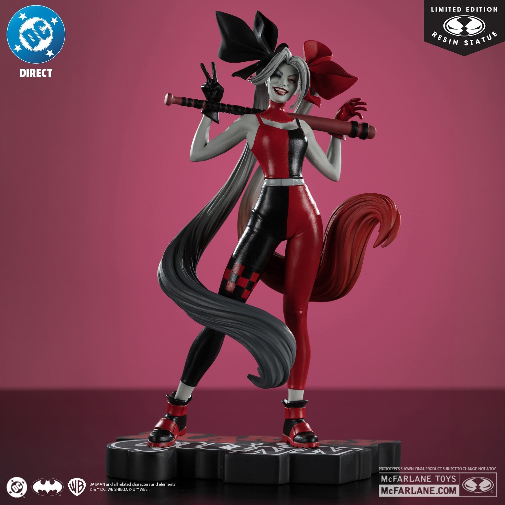 DC DIRECT HARLEY QUINN:RED,WHITE&BLACK HARLEY QUINN BY ALEX GARNER RESIN STATUE