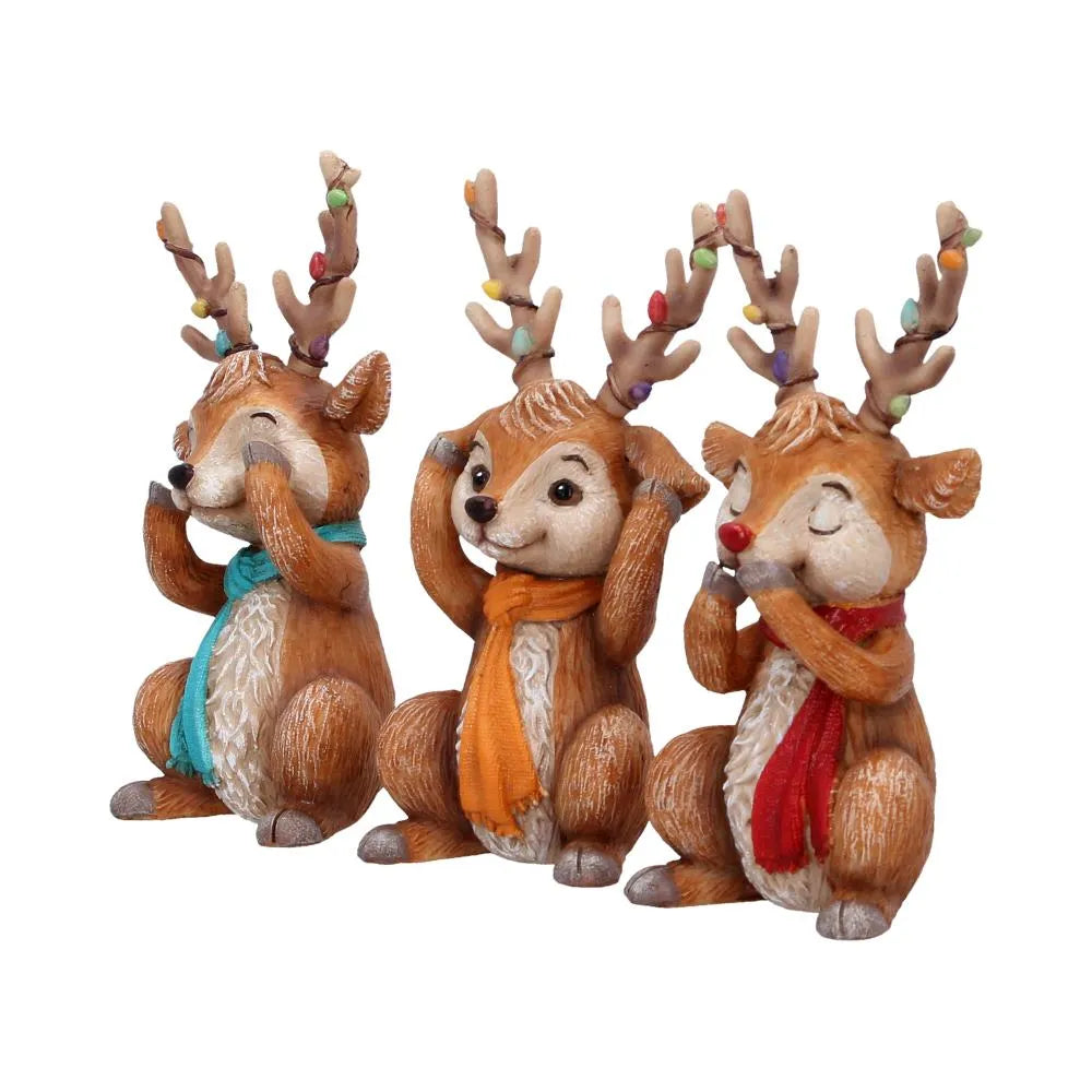 THREE WISE REINDEER FIGURE