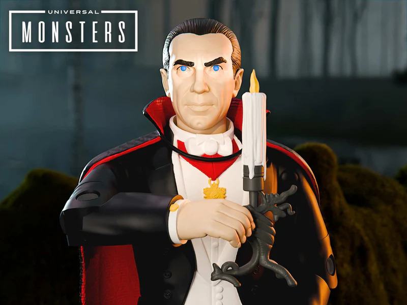 UNIVERSAL MONSTERS WAVE 01 DRACULA REACTION+  ACTION FIGURE