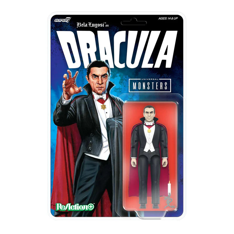 UNIVERSAL MONSTERS WAVE 01 DRACULA REACTION+  ACTION FIGURE