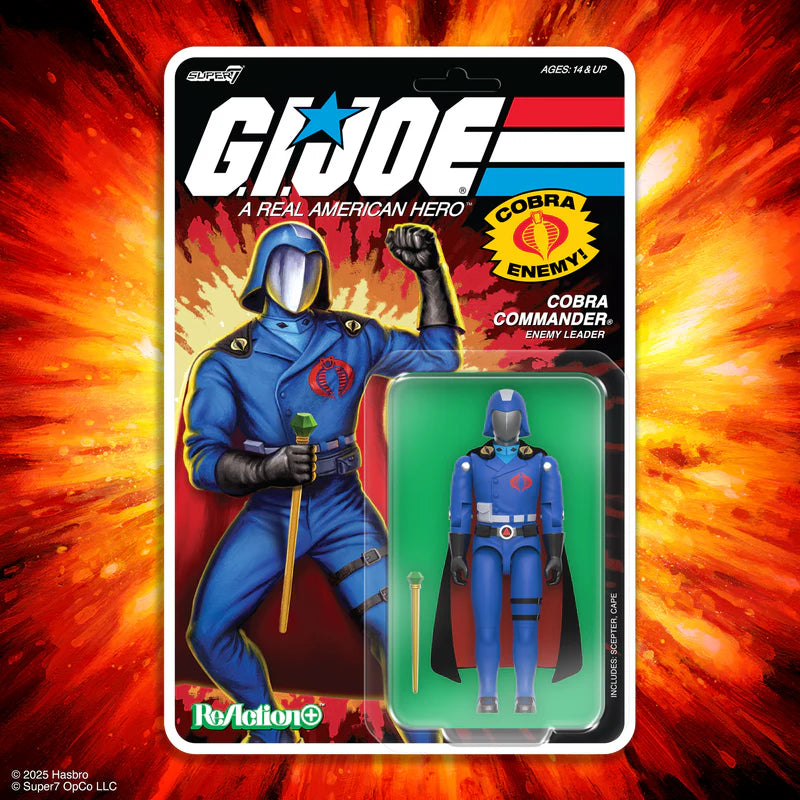 G.I. JOE WV 06 MOVIE COBRA COMMANDER BLACK CAPE REACTION+ FIGURE