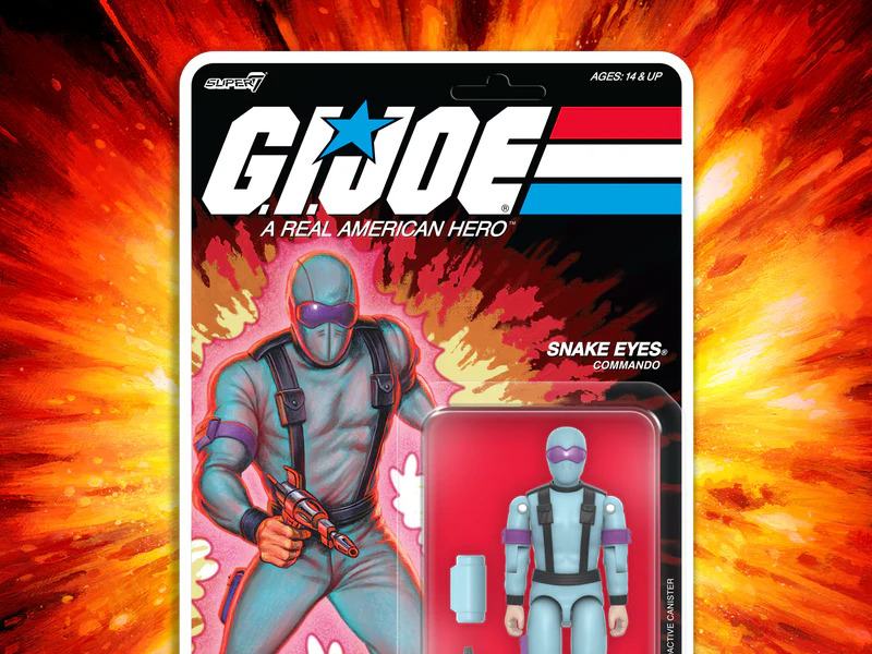 G.I. JOE WV 06 SNAKE EYES RED GLOW CRYSTAL POISON REACTION+ FIGURE