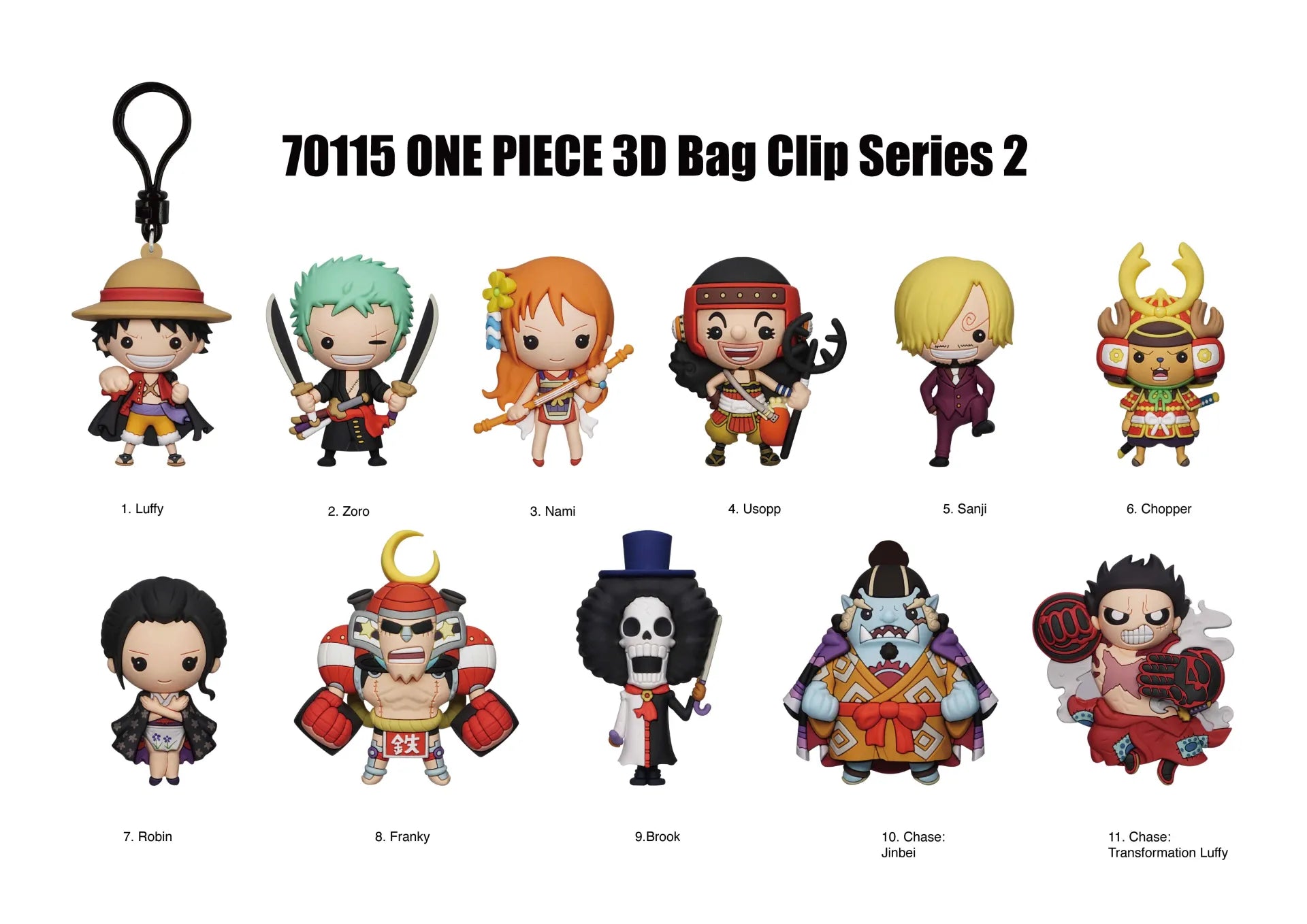 ONE PIECE S2 BAG CLIP BLIND BOX DISPLAY (24)