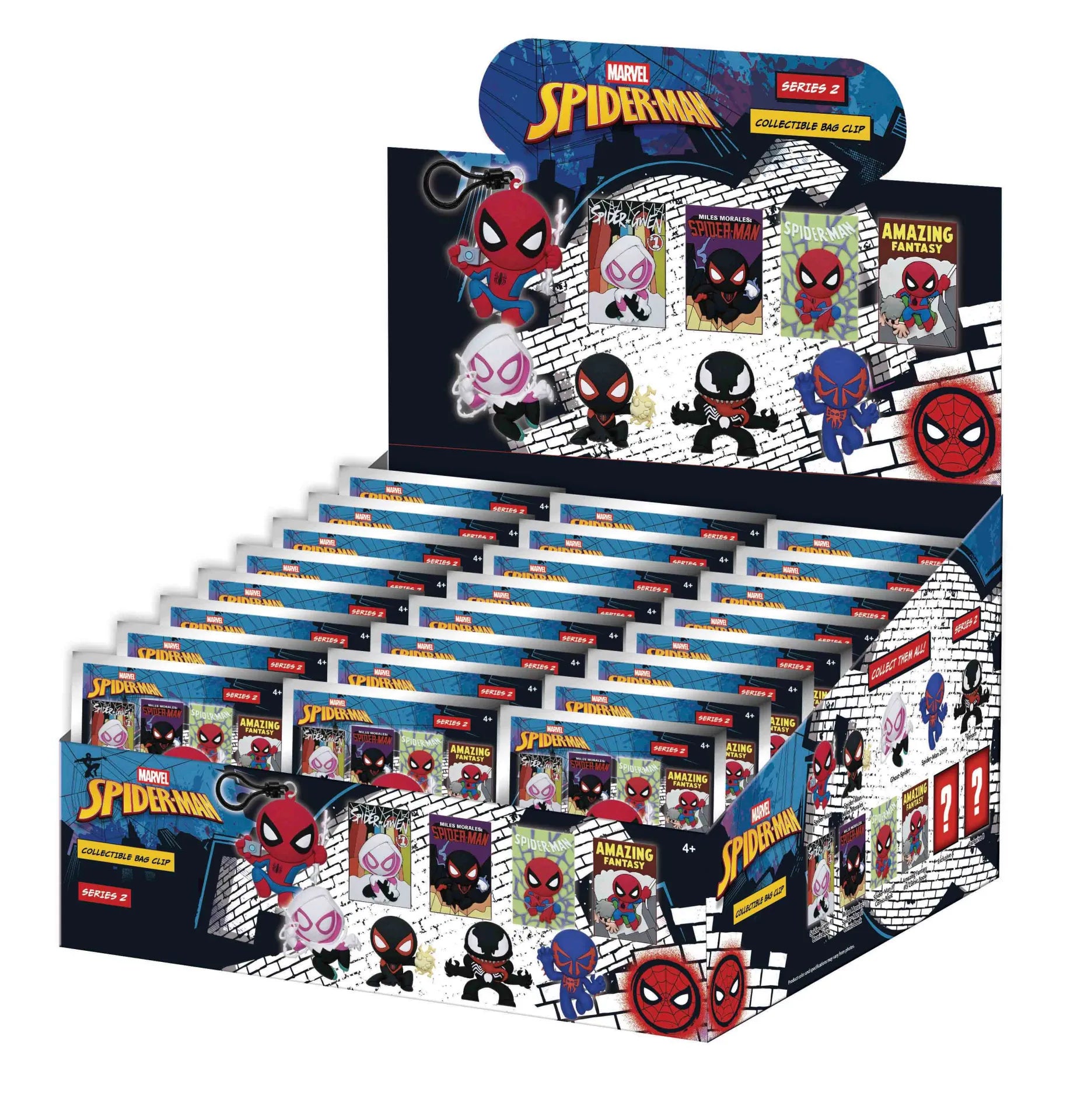 SPIDER MAN CLASSIC S2 BAG CLIP BLIND BOX DISPLAY (24)