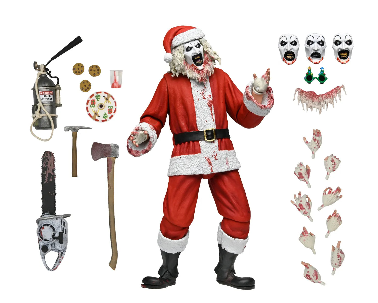 TERRIFIER 3 ART THE CLOWN SANTA SUIT BLOODY ULTIMATE ACTION FIGURE