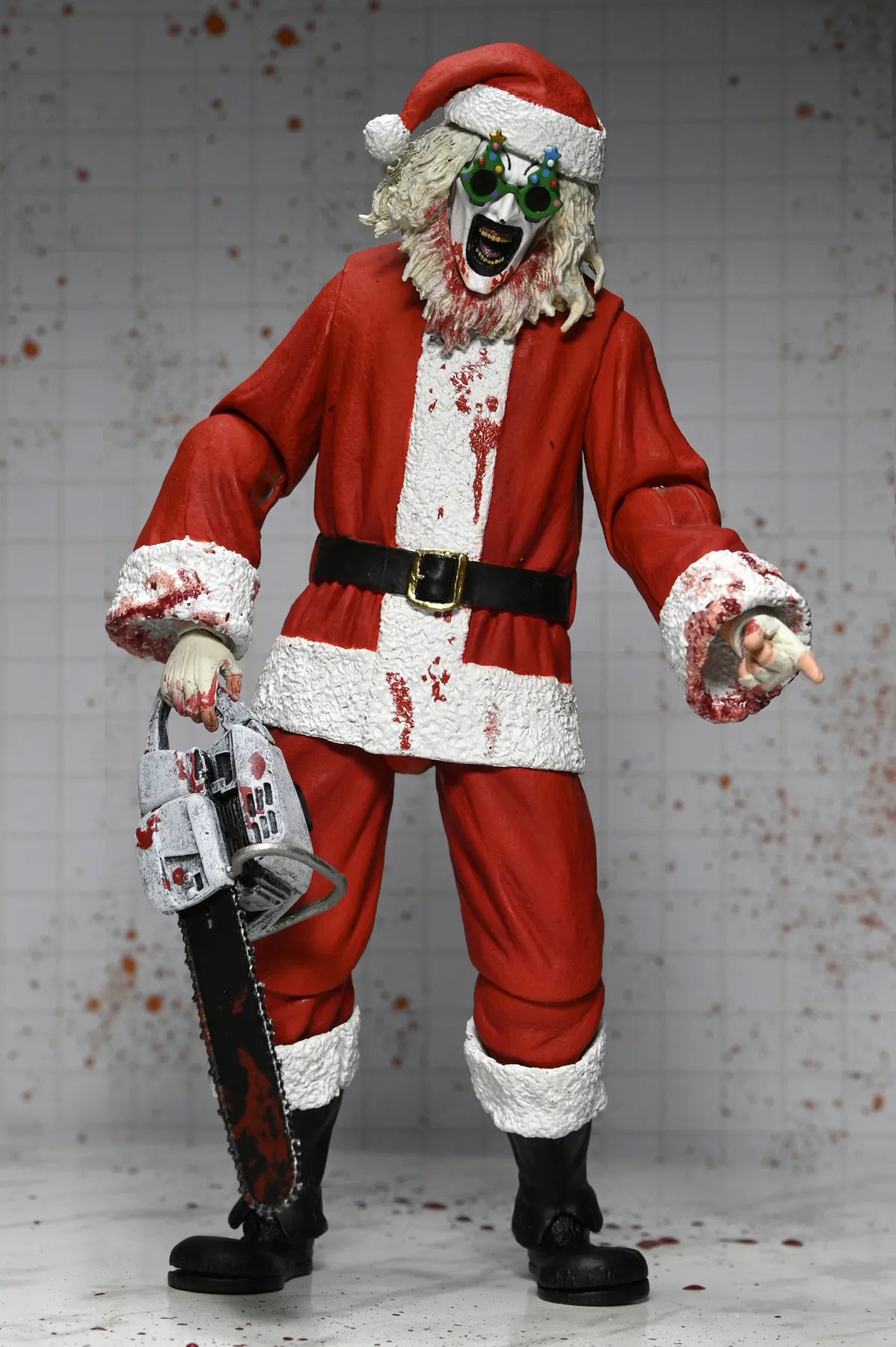 TERRIFIER 3 ART THE CLOWN SANTA SUIT BLOODY ULTIMATE ACTION FIGURE