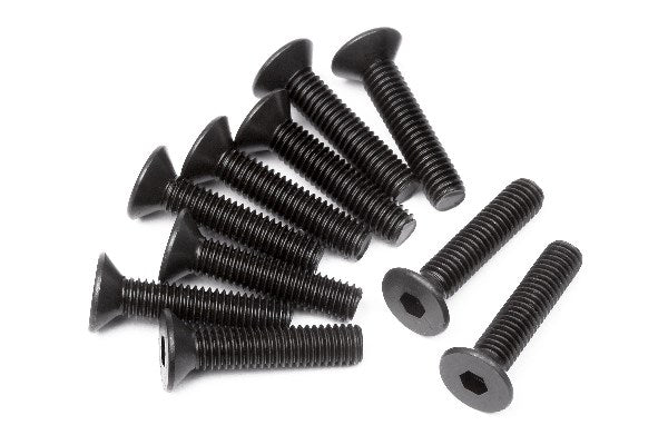 Flat Head Screw M3X14Mm (Hex Socket/10Pcs)