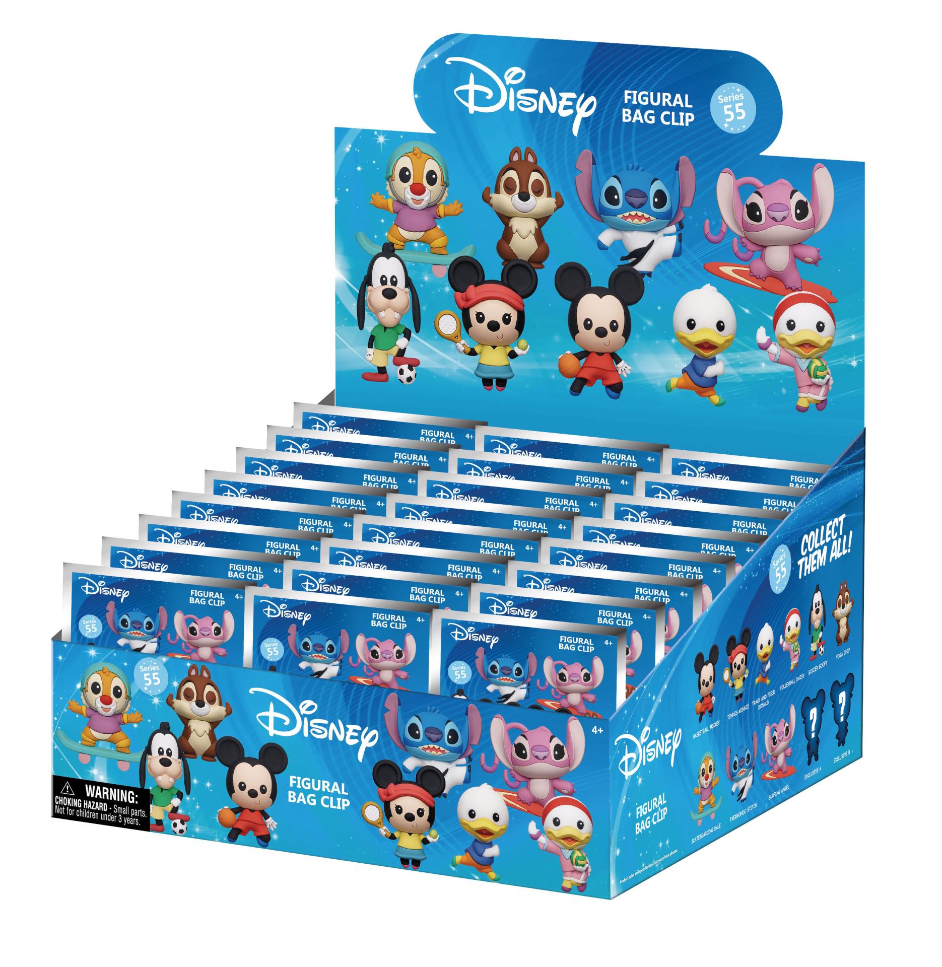 DISNEY SPORTS BAG CLIP BLIND BOX DISPLAY (24)