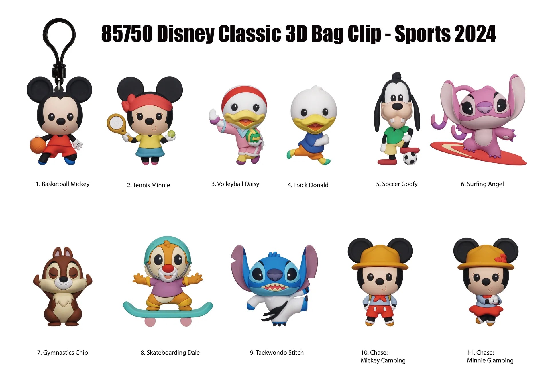 DISNEY SPORTS BAG CLIP BLIND BOX DISPLAY (24)