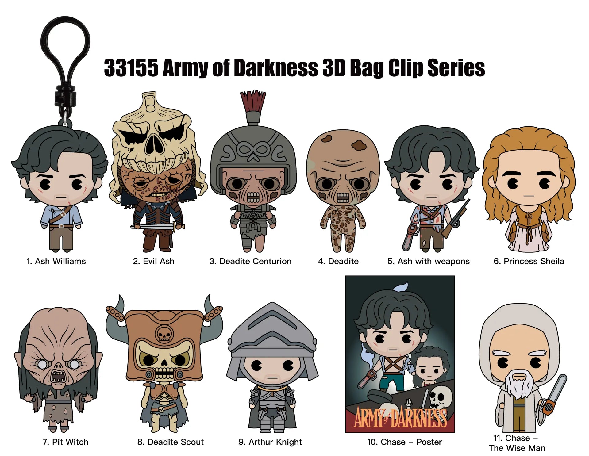 ARMY OF DARKNESS BAG CLIP BLIND BOX DISPLAY (24)